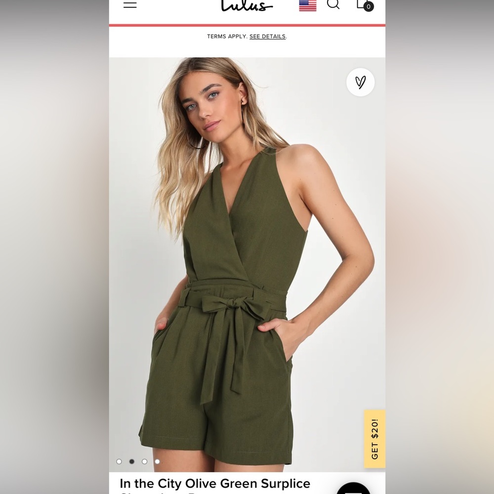 Green Romper - Picture 2 of 3